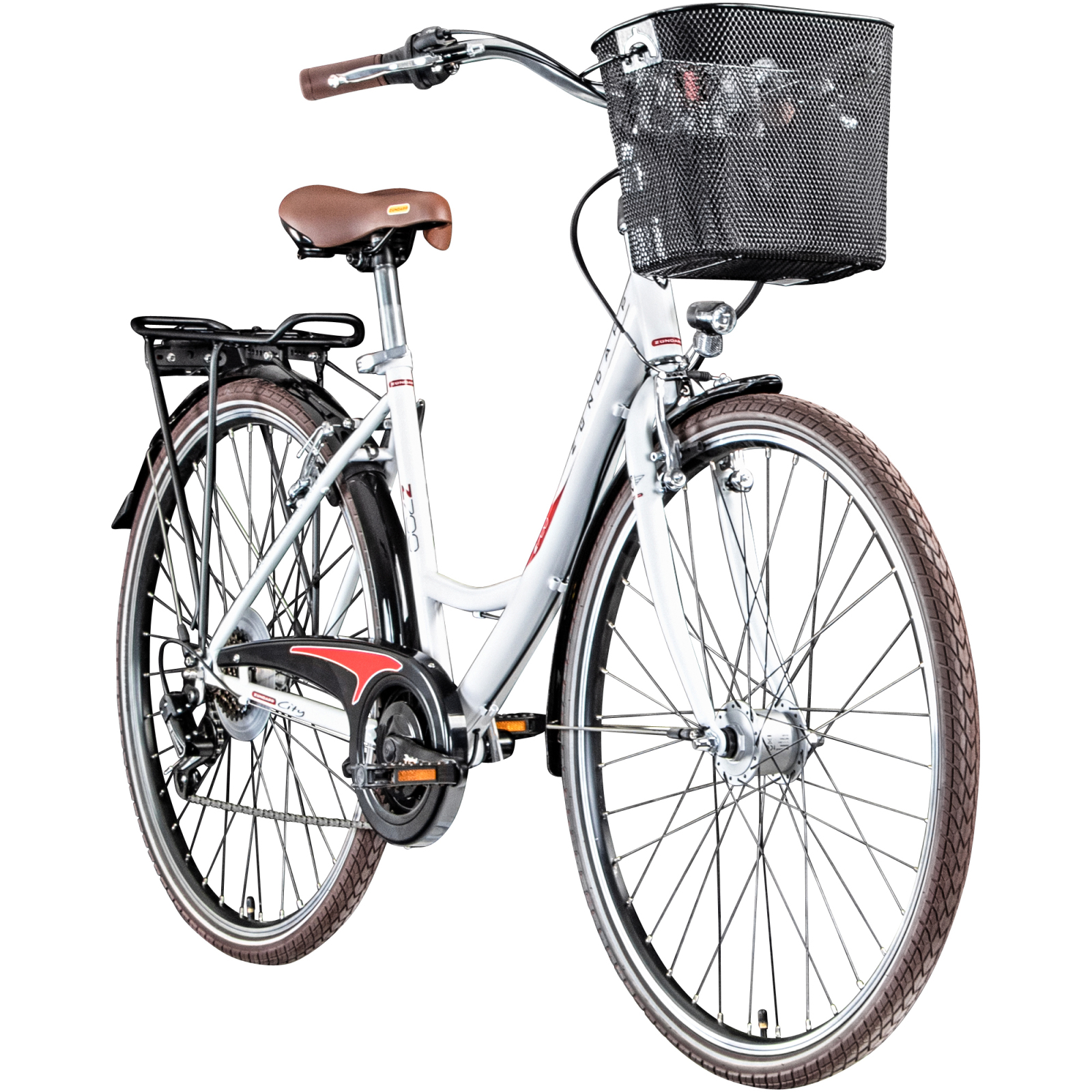 Zündapp Citybike Z700 28" - weiß-rot - 46cm Rahmenhöhe