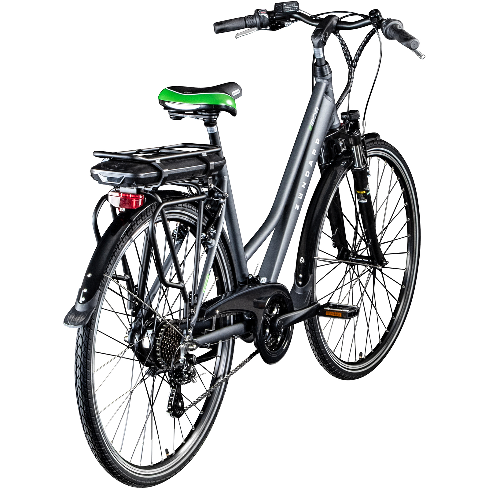 ZÜNDAPP E-Trekkingbike Damen Z802 - grau-grün - 28"