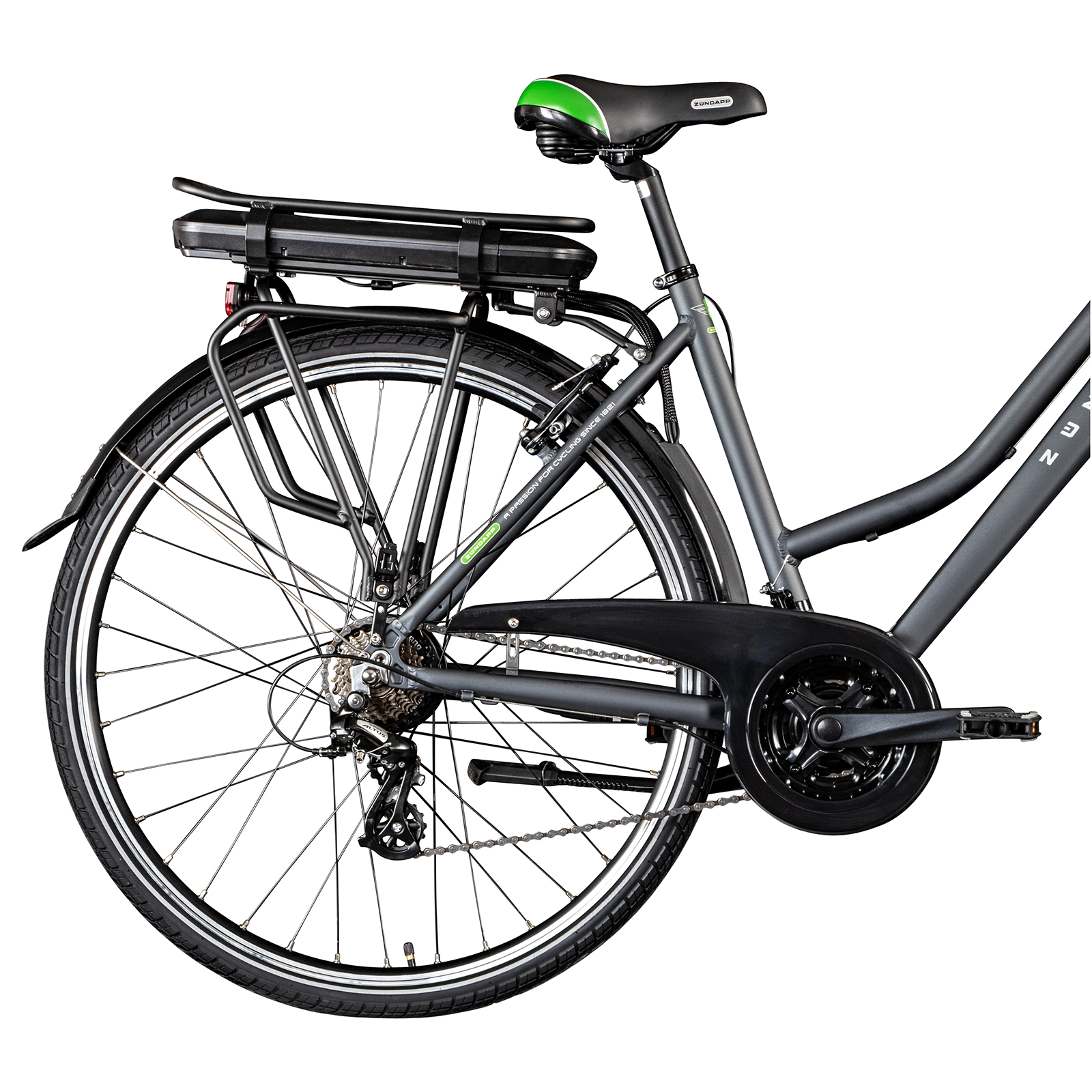 ZÜNDAPP E-Trekkingbike Damen Z802 - grau-grün - 28"