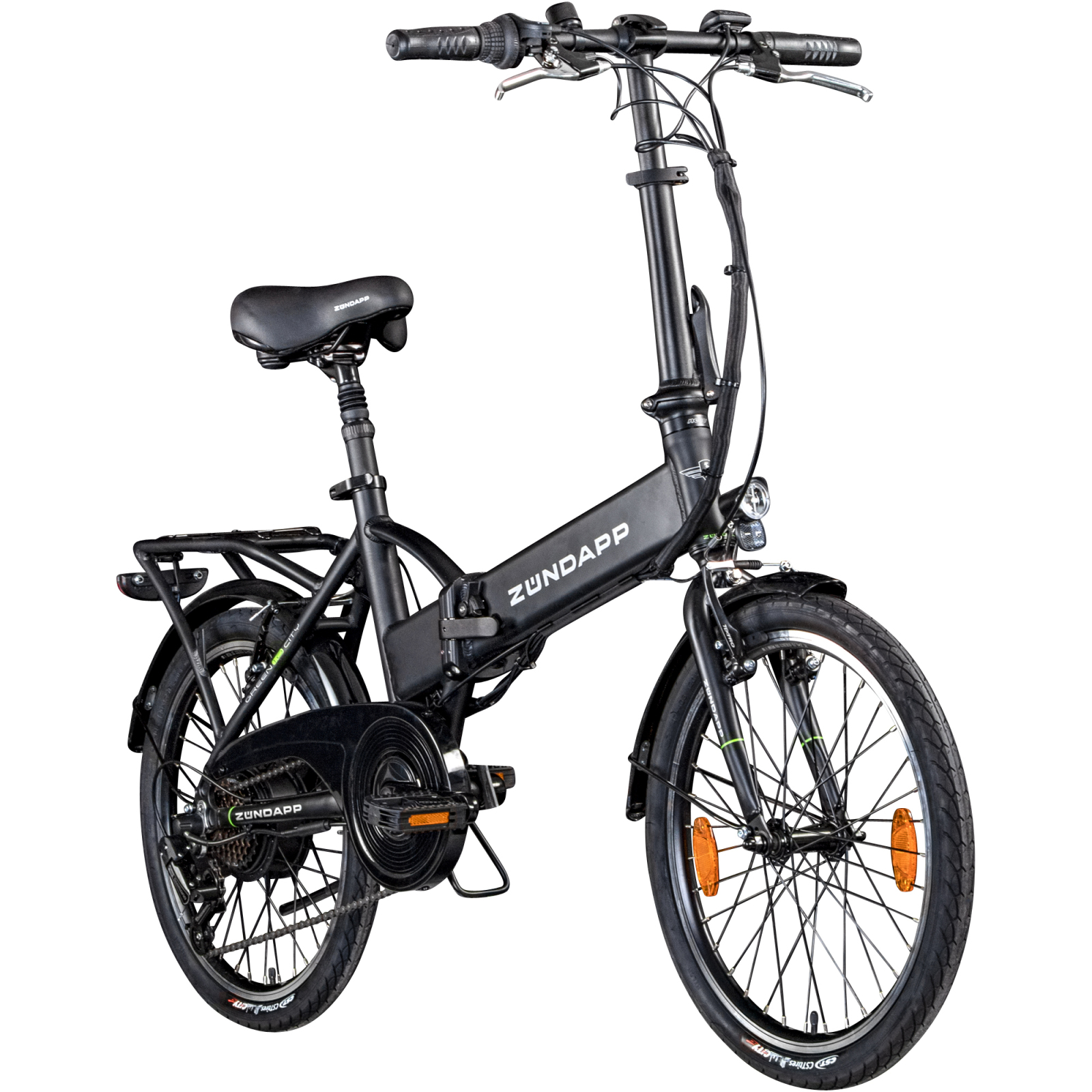 Zündapp Elektro Klapprad GREEN 1.0 - schwarz matt - 20"