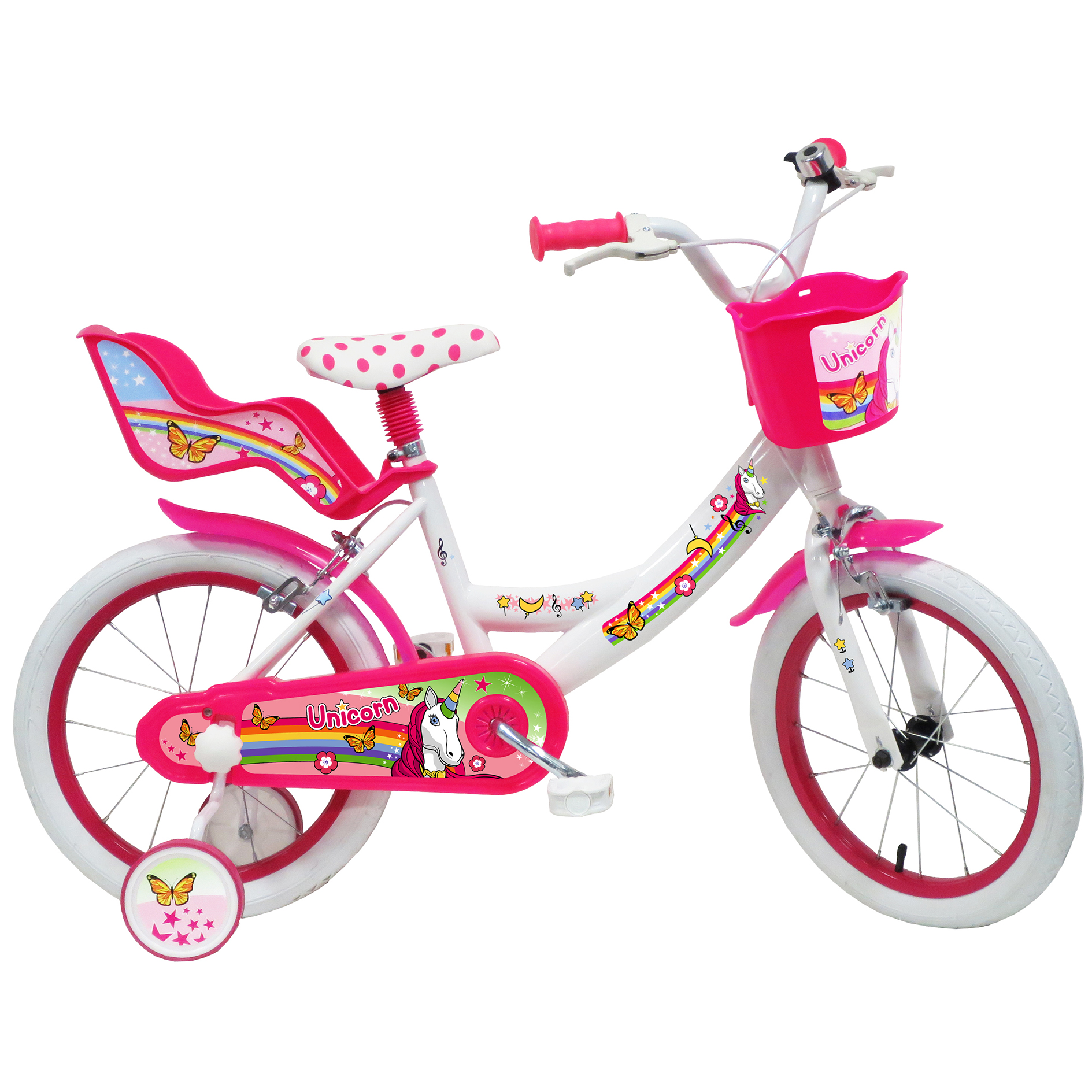 ZÜNDAPP Kinderfahrrad UNICORN - weiß-pink - 16 Zoll