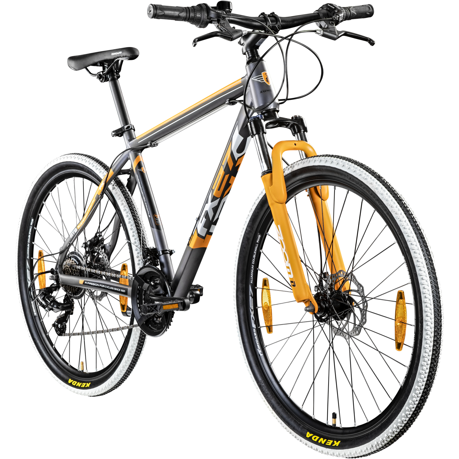Zündapp MTB FX27 27,5" Mountainbike - grau-orange - 48cm Rahmenhöhe