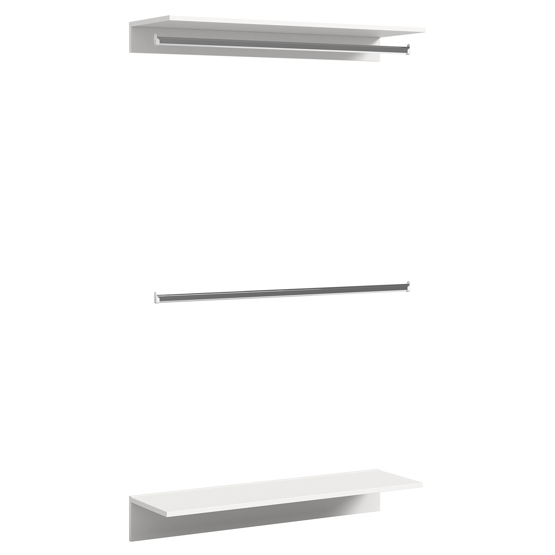 Zwischenbauelement PROJEKT X - weiß-silber - 110 cm