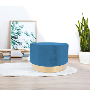 Samt Hocker und Sitzkissen