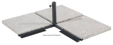 Platten-Schirmständer - anthrazit - für 50 mm Rohr