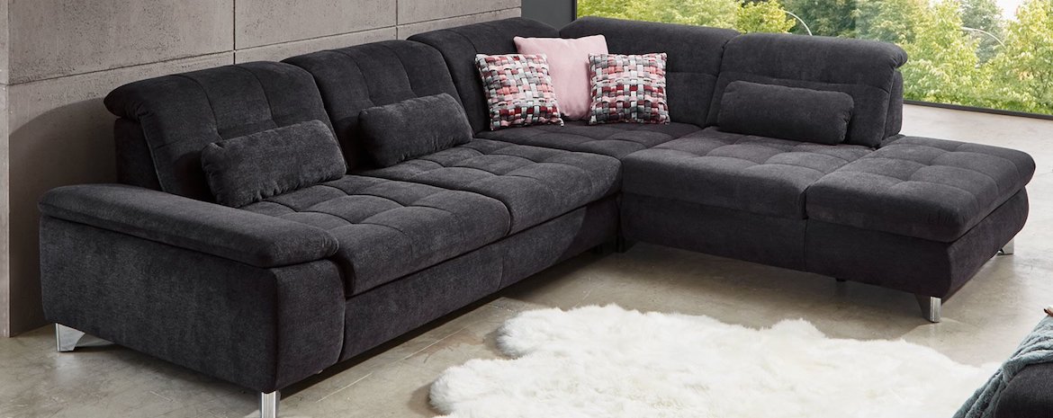 Ecksofa dunkelgrau