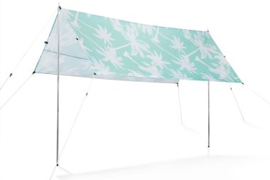 GARVIDA Sonnensegel - türkis-weiß - 210x175 cm