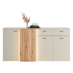 Sideboard SANTANA - Coast Evoke Eiche-kieselgrau - 4 Türen - 178 cm