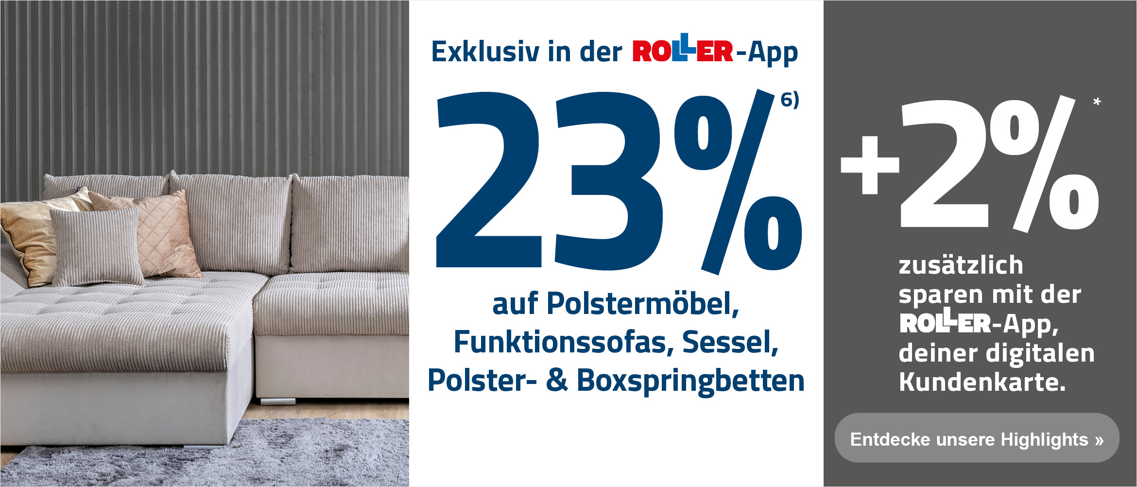 KW2124 - 23% auf Polster App