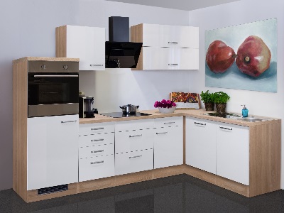 Winkelküche Hochglanz